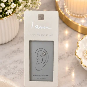 گوشواره پرسینگ نقره 925 عیار مدل ستاره